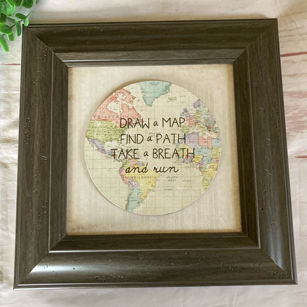 “Draw a map…” Framed Wall Decor